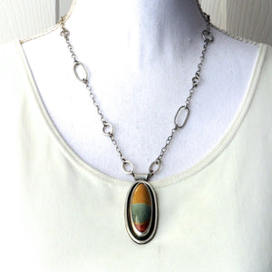 Landscape Jasper Pendant Necklace