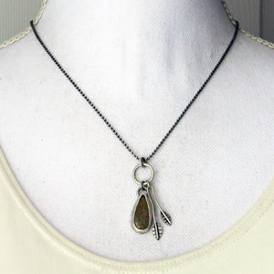 Sky Song Turquoise Leaf Charm Necklace