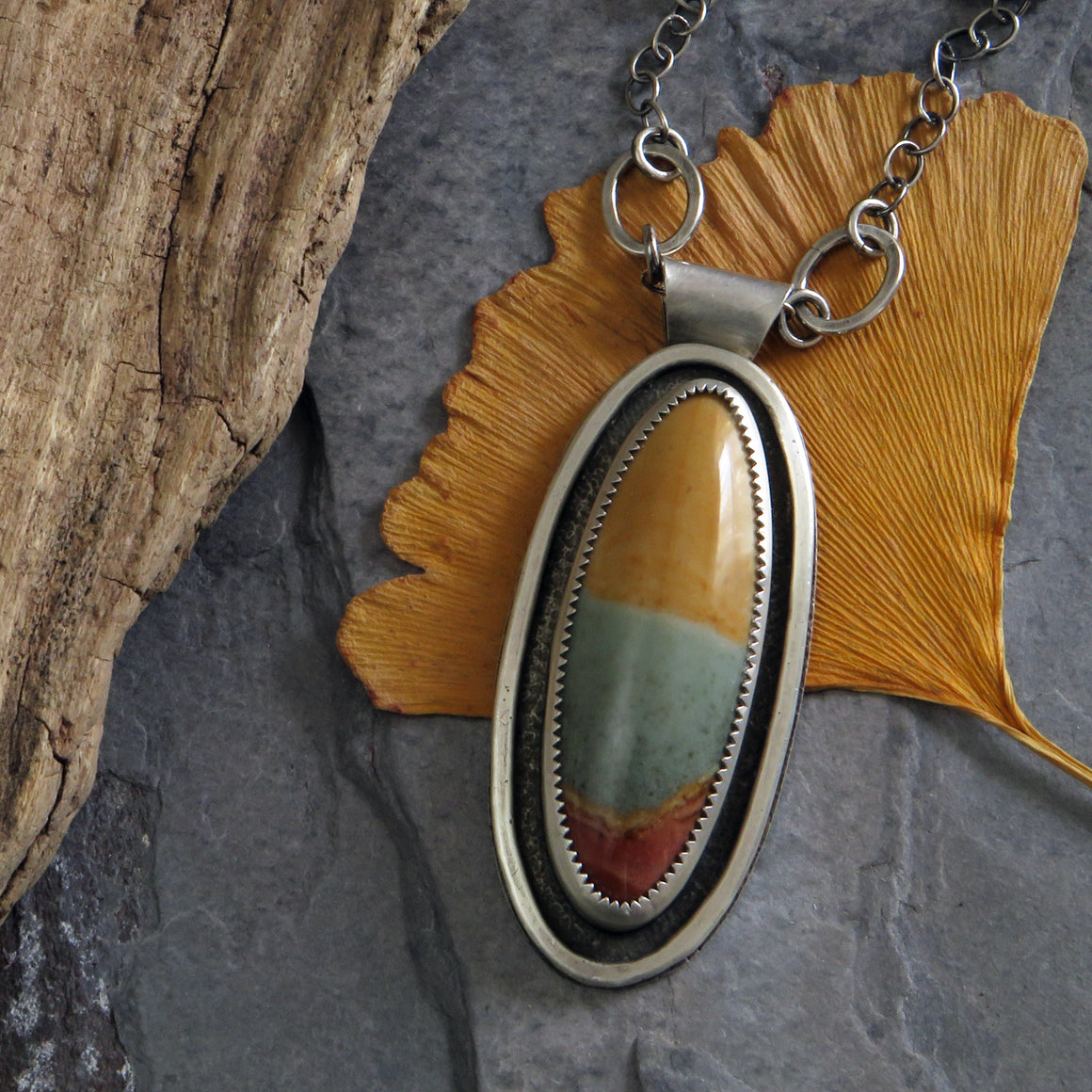Landscape Jasper Pendant Necklace