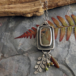 Priday Plume Agate Pendant Necklace