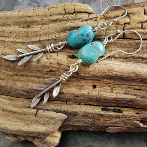 Botanical Turquoise Earrings