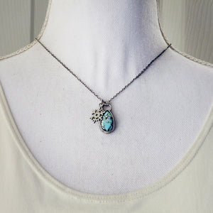 Lavender Turquoise Snowflake Necklace