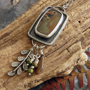 Priday Plume Agate Pendant Necklace