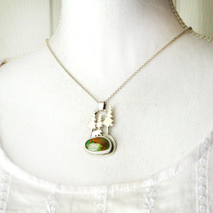 Bear in the Pines Rising Phoenix Turquoise Necklace