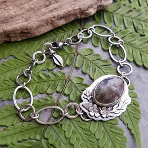 Indonesian Moss Agate Link Bracelet