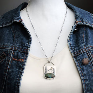 Mountain Landscape Turquoise Necklace
