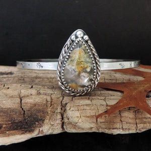 North Ridge Plume Agate Cuff Bracelet