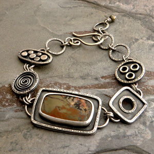 Priday Plume Agate Link Bracelet