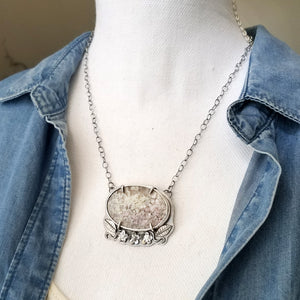 Secret Garden Indonesian Moss Agate Statement Necklace