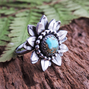 botanical turquoise ring
