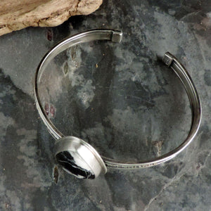 White Buffalo Turquoise Triple Band Cuff Bracelet