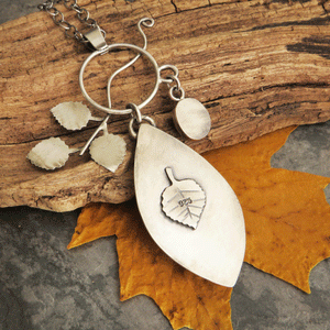 North Ridge Plume Agate and Citrine Aspens Necklace