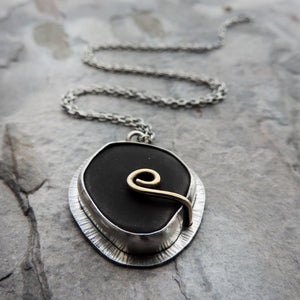 handmade artisan beach glass necklace