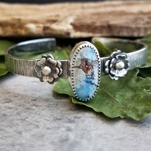 sterling silver lavender turquoise cuff