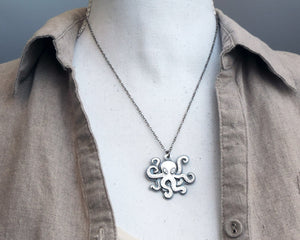 Sterling Silver Octopus Necklace