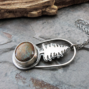 Pine Tree Sky Song Turquoise Necklace