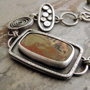 Priday Plume Agate Link Bracelet