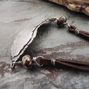 Sterling Silver Pressed Fern Organic Bracelet