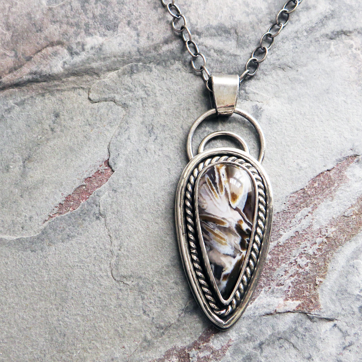 Turkish Stick Agate Pendant Necklace