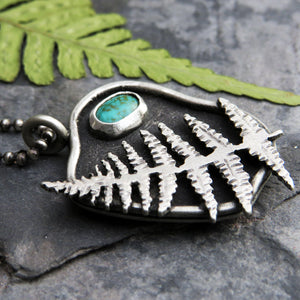 Carico Lake Turquoise Fern Necklace