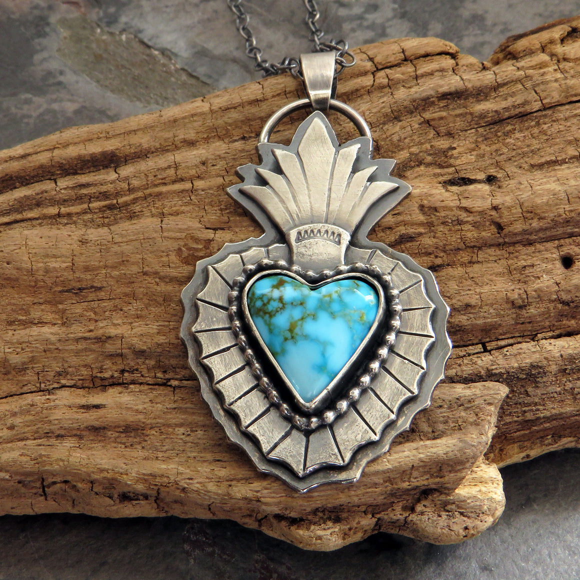 Turquoise Milagro Heart Necklace