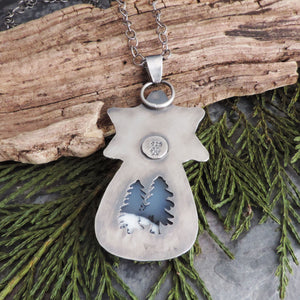 Snowflake Necklace with Dendritic Opal