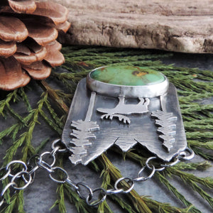Moose in the Mountains Royston Turquoise Necklace
