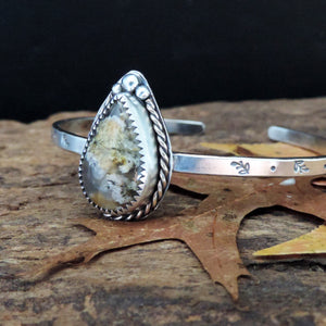 North Ridge Plume Agate Cuff Bracelet