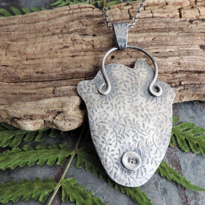 Feather Ridge Plume Agate Double Flower Necklace