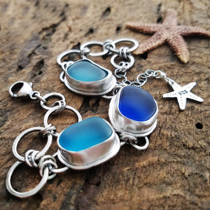 Triple Sea Glass Bracelet