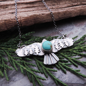 Soaring Hawk Turquoise Mountain Necklace