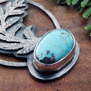 nature inspired necklace with turquoise