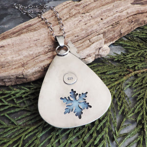 Deer and Tall Pine Tree Dendritic Opal Necklace