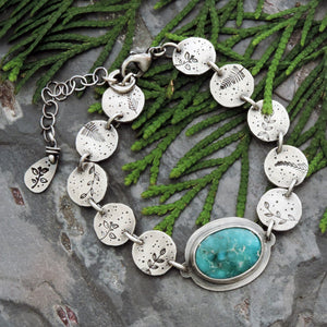 nature inspired turquoise bracelet
