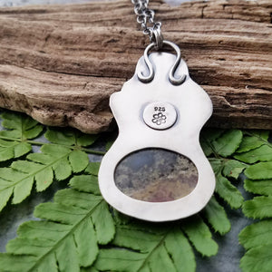 Field of Poppies Indonesian Moss Agate Necklace