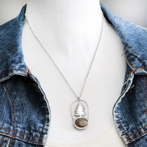 Pine Tree Sky Song Turquoise Necklace