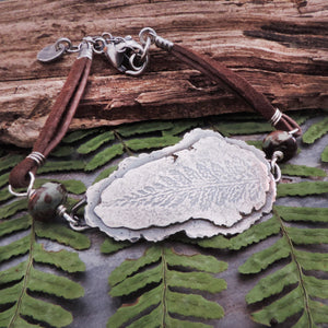 Sterling Silver Pressed Fern Organic Bracelet