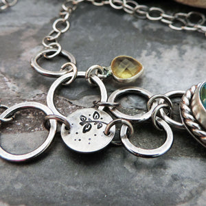 hand forged sterling silver rings necklace