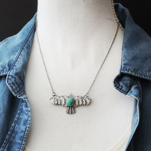 Soaring Hawk Turquoise Mountain Necklace