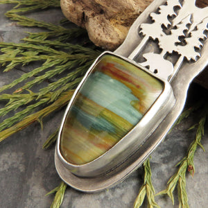 Bear in the Pines Calder Paint Jasper Necklace