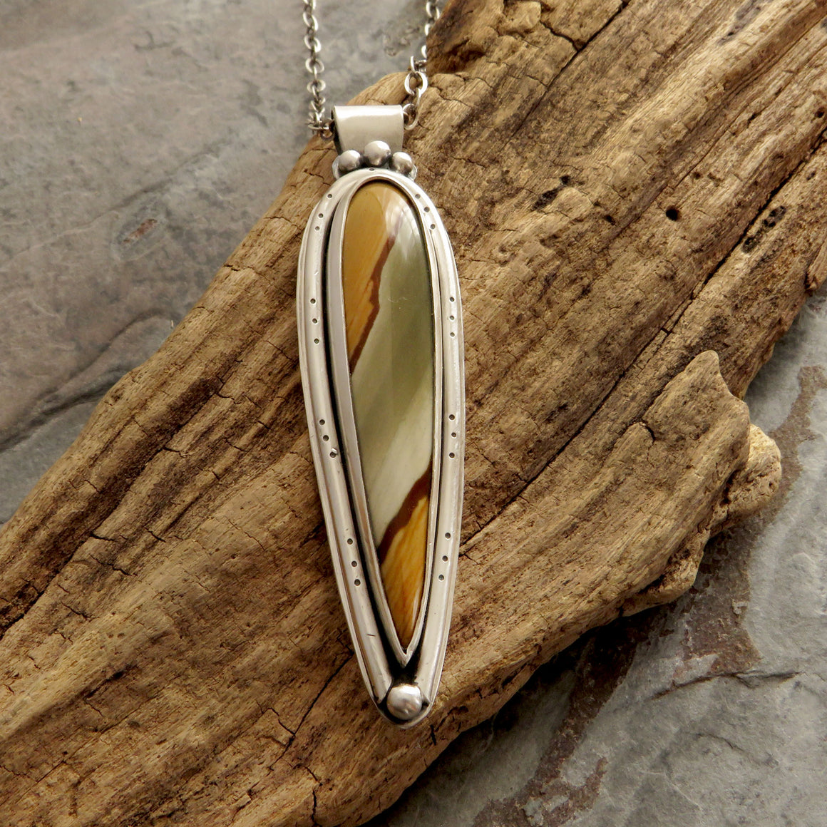 Landscape Jasper Talon Necklace