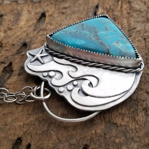 Ocean Waves Necklace with Campitos Turquoise
