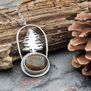 Pine Tree Sky Song Turquoise Necklace