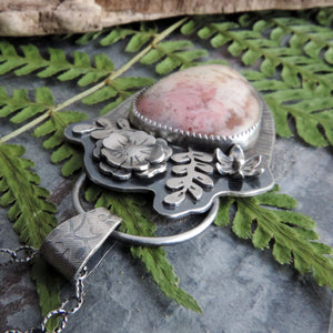feather ridge plume agate necklace