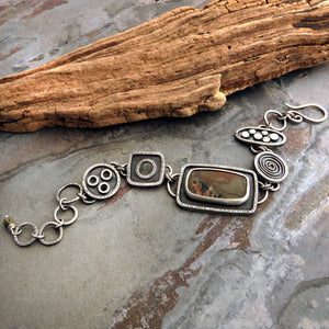 Priday Plume Agate Link Bracelet