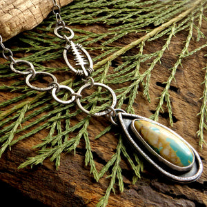 Royston Ribbon Turquoise Pine Tree Necklace