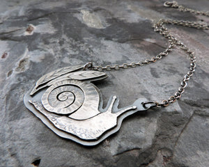 Sterling Silver Snail Necklace