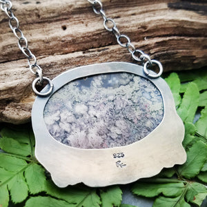Secret Garden Indonesian Moss Agate Statement Necklace