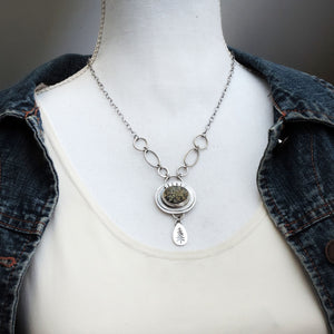 Tree Frog Variscite Pine Tree Necklace