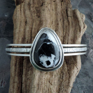 White Buffalo Turquoise Triple Band Cuff Bracelet